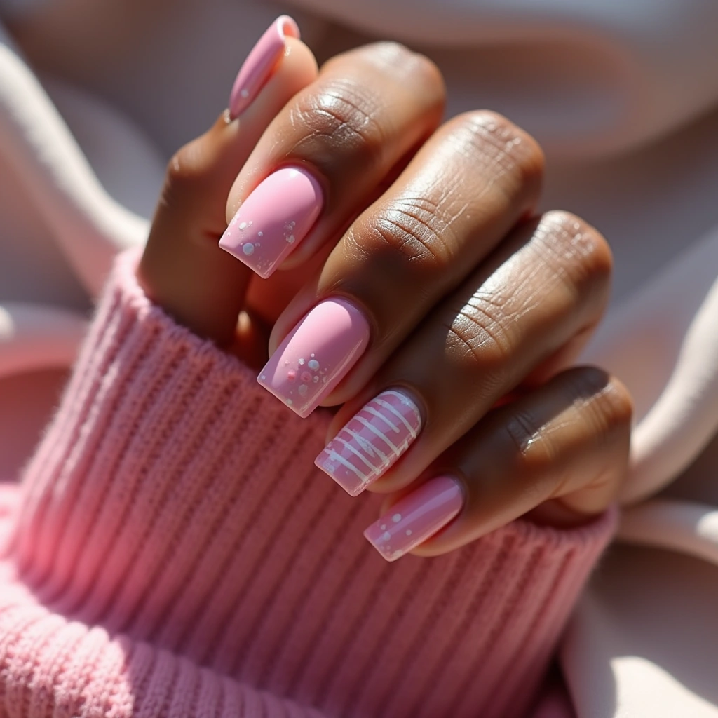 Candy Pink Square Patterns