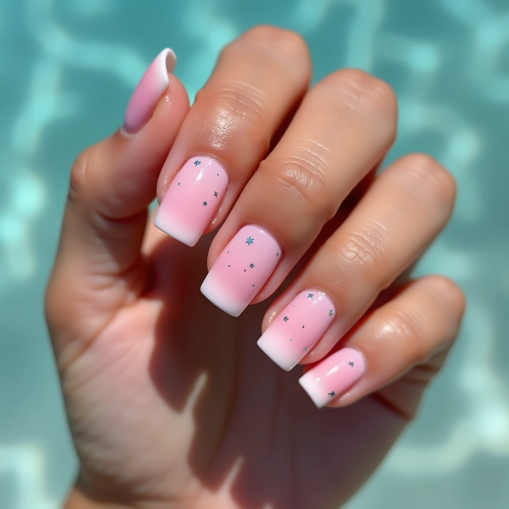Blush Pink Square Stars