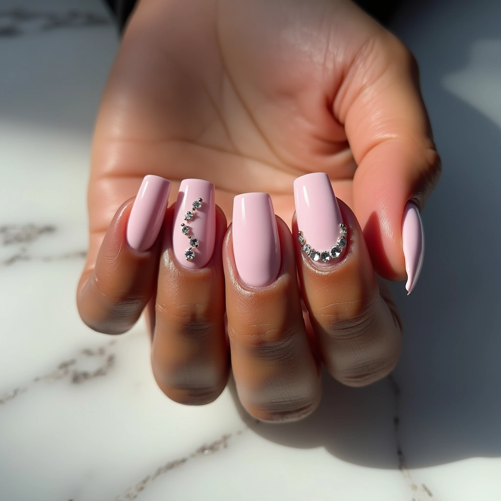 Moonlit Pink Square Shine