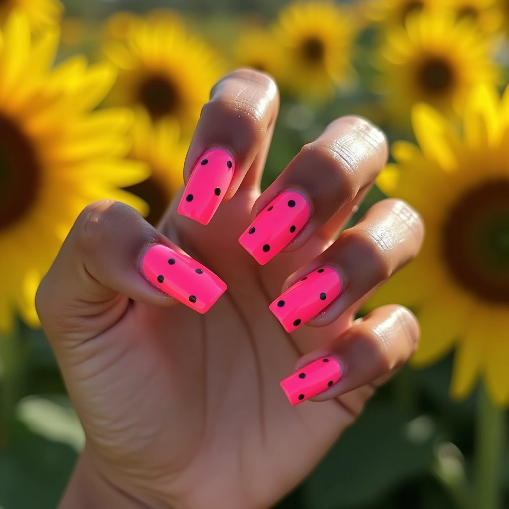 Neon Pink Square Playfulness