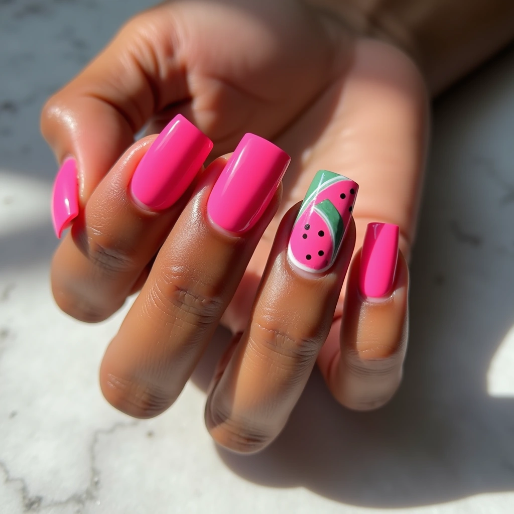 Watermelon Pink Square Delight