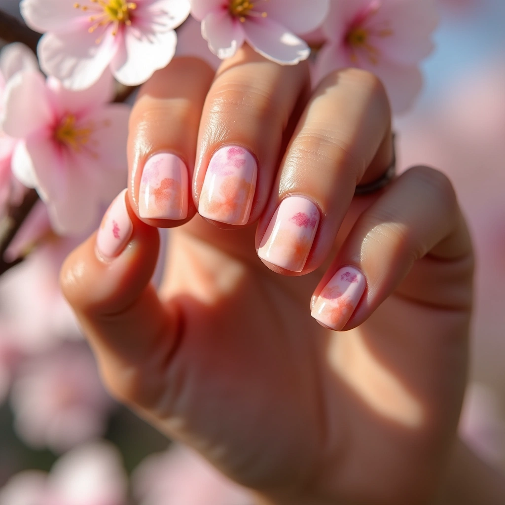 Peach Magnolia Watercolor