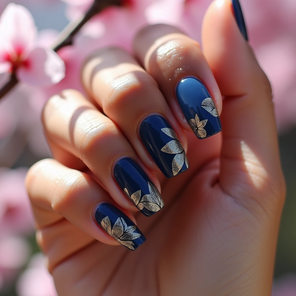 Navy Magnolia Night