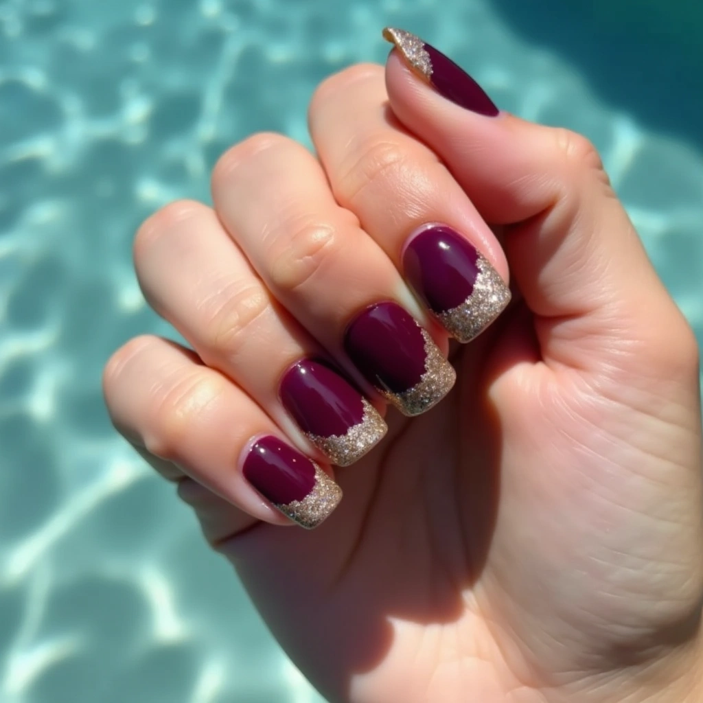 Glam Short Wedding Burgundy