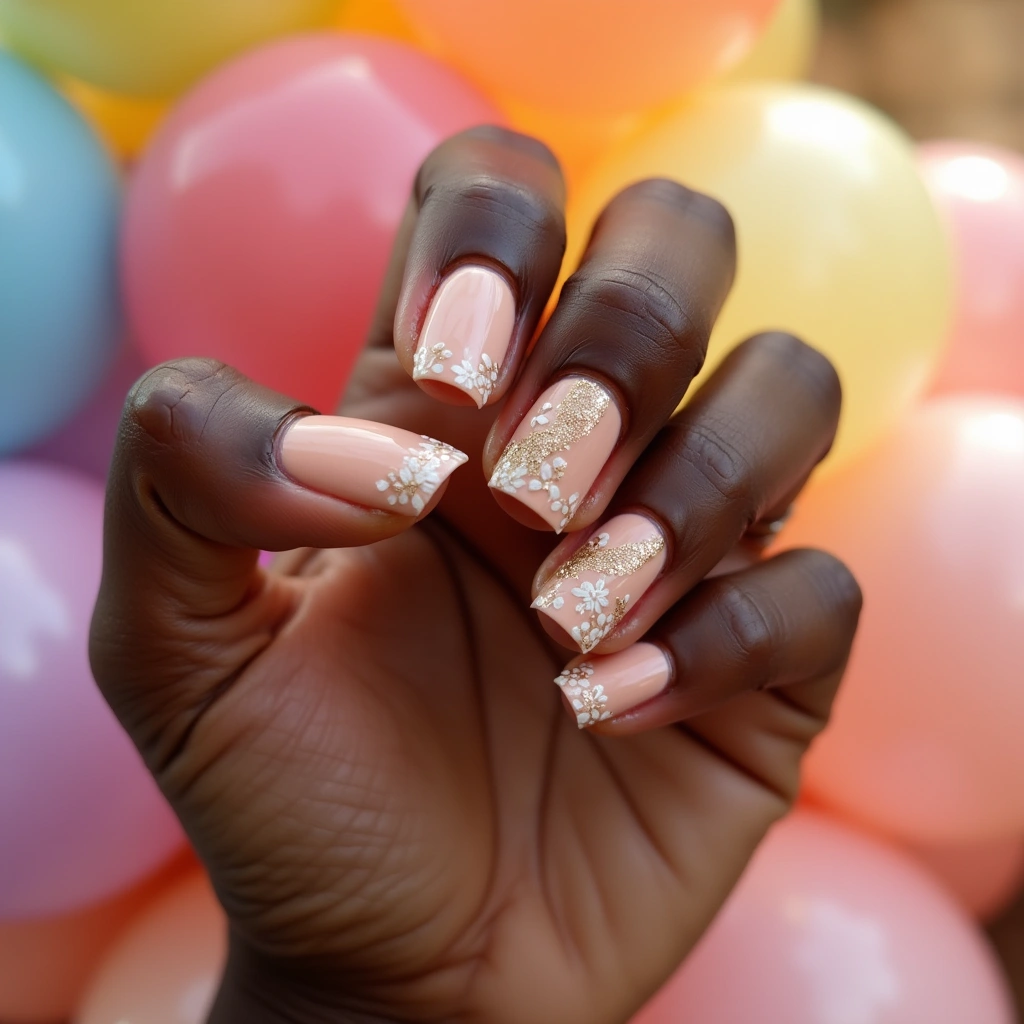 Peach Short Wedding Florals