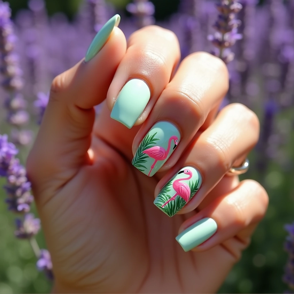 Tropical Pink And Green