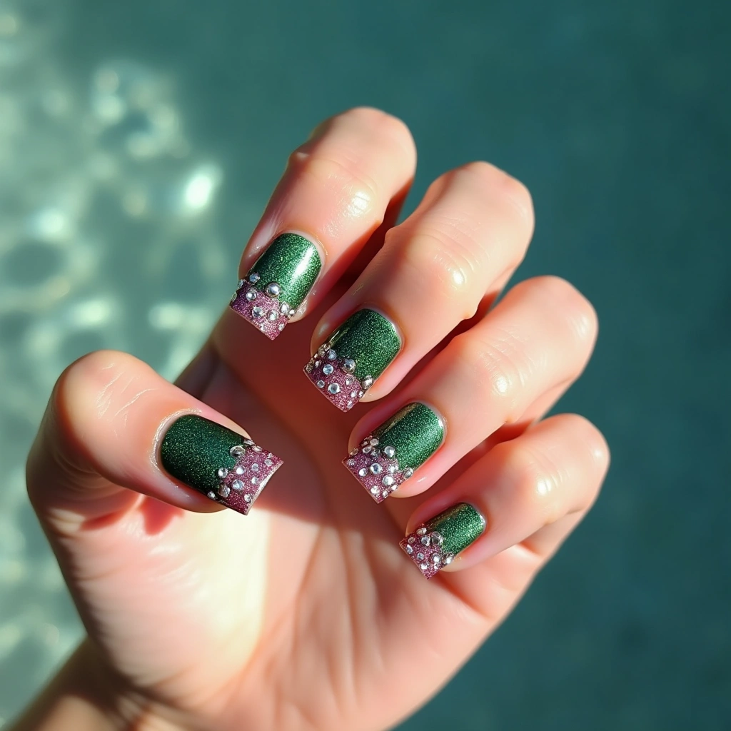 Glamorous Green And Pink