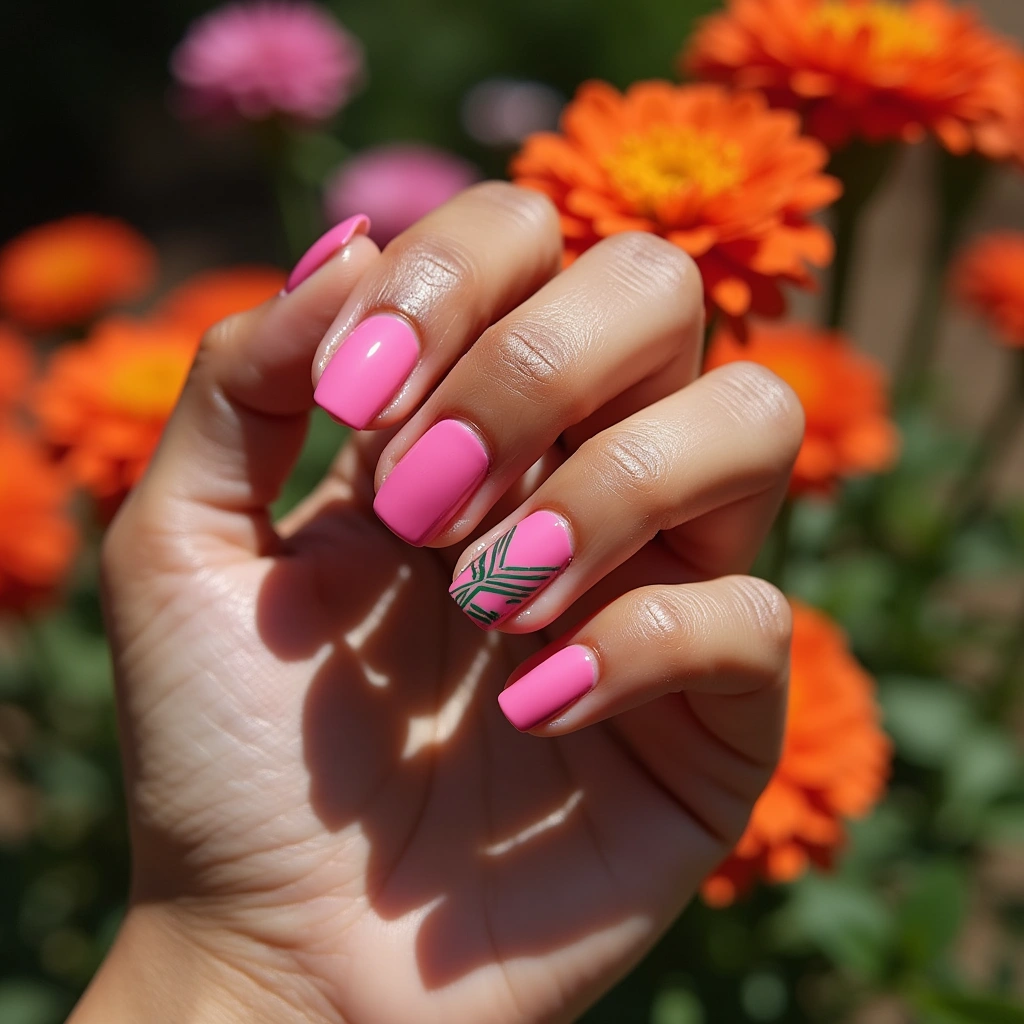 Modern Pink And Green