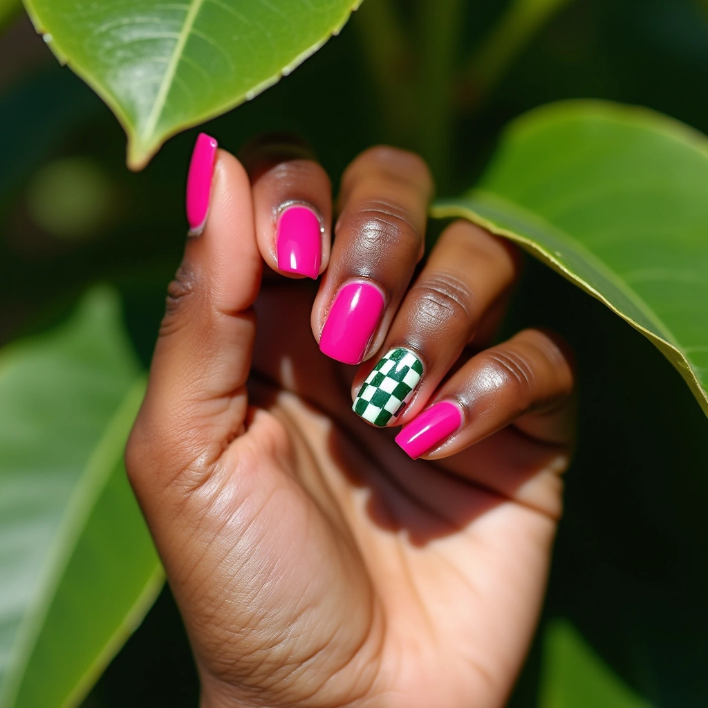 Quirky Pink And Green
