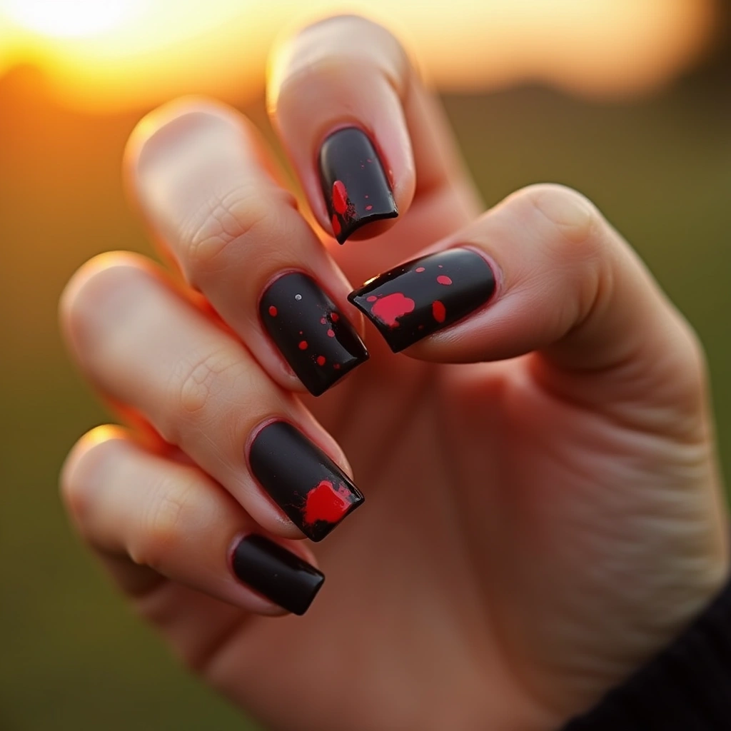 Striking Blood Splatter Contrast