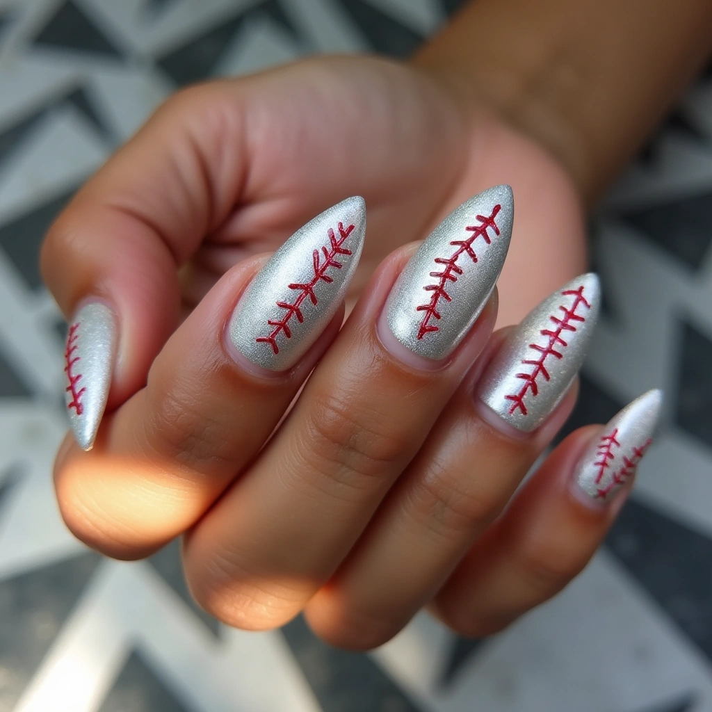 Sparkling Baseball Stitches