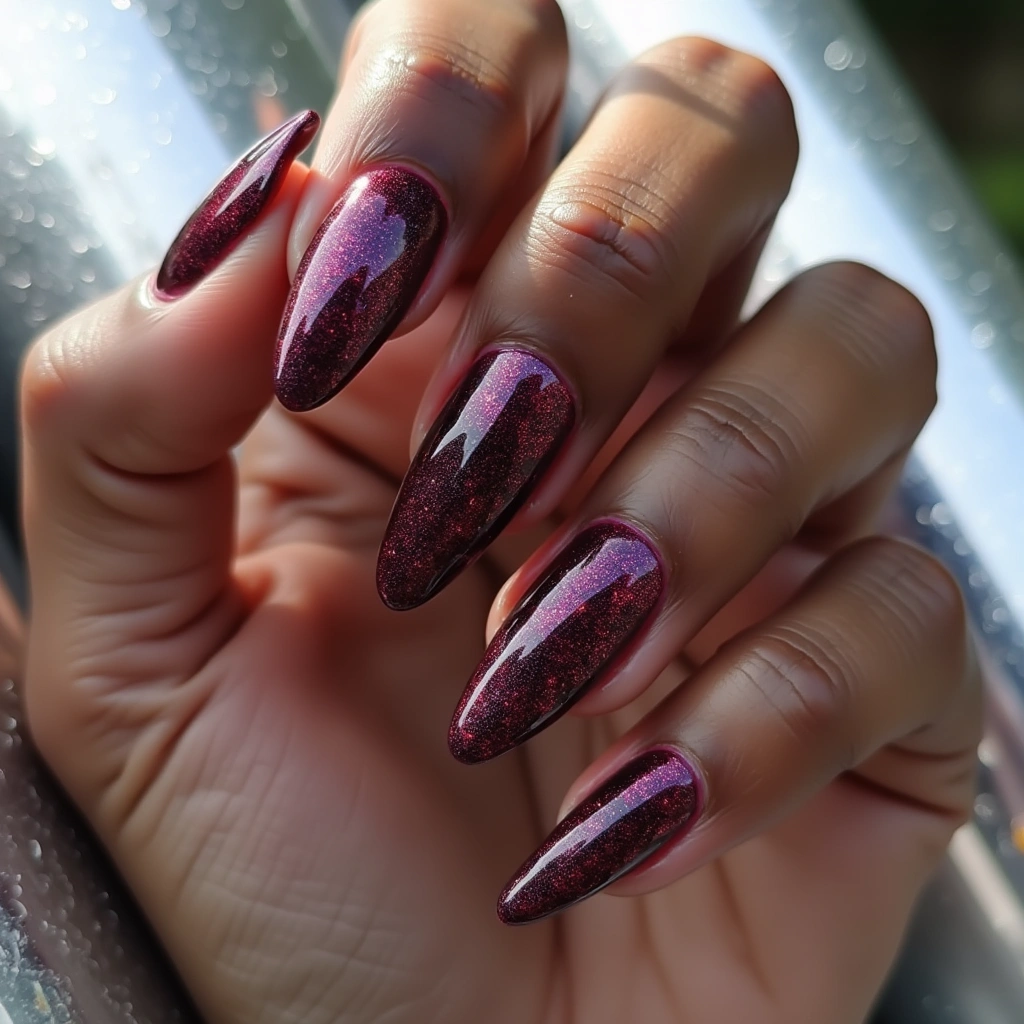 Unique Burgundy Chrome Shatter