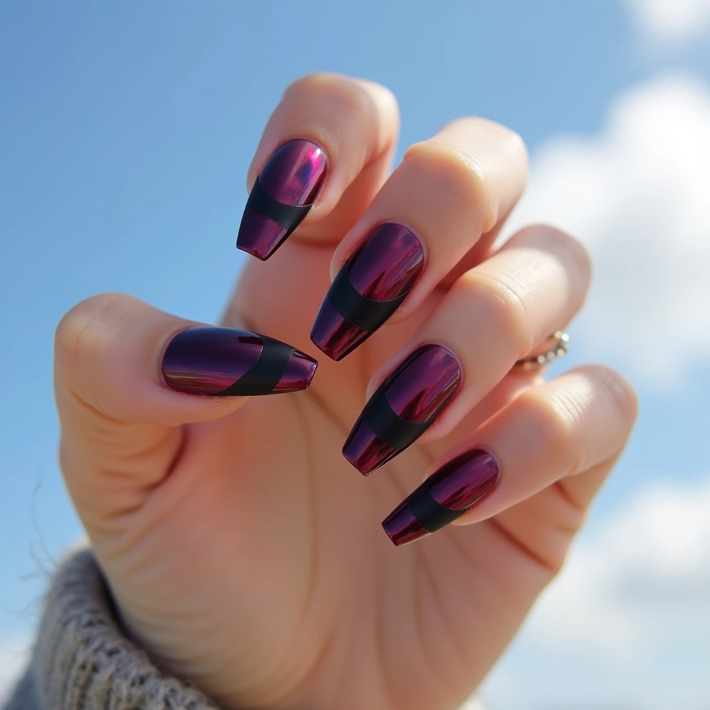 Contrasting Burgundy Chrome Design