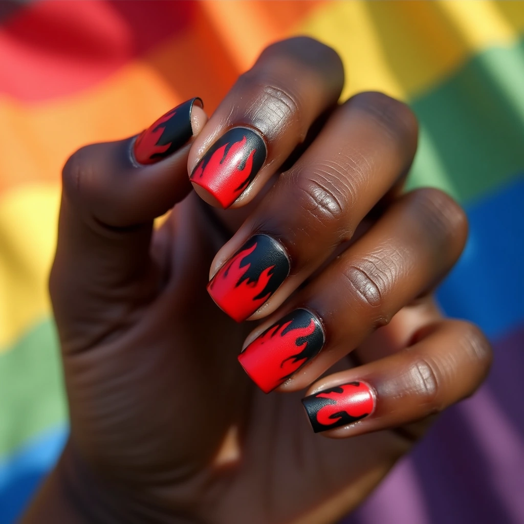 Striking Flame Contrast