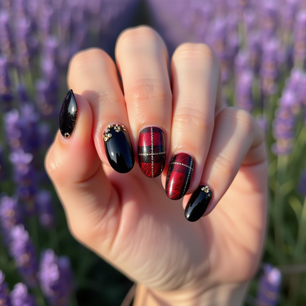 Glamorous Black Plaid