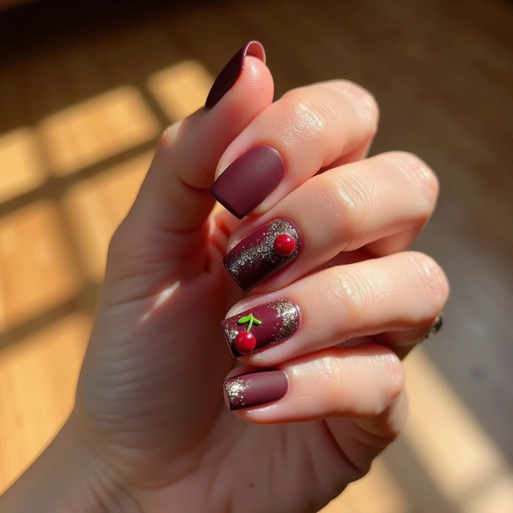 Textured Cherry Cola Gold