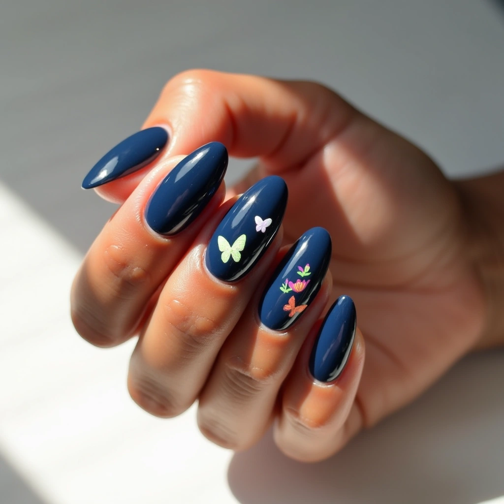 Whimsical Indigo Butterflies