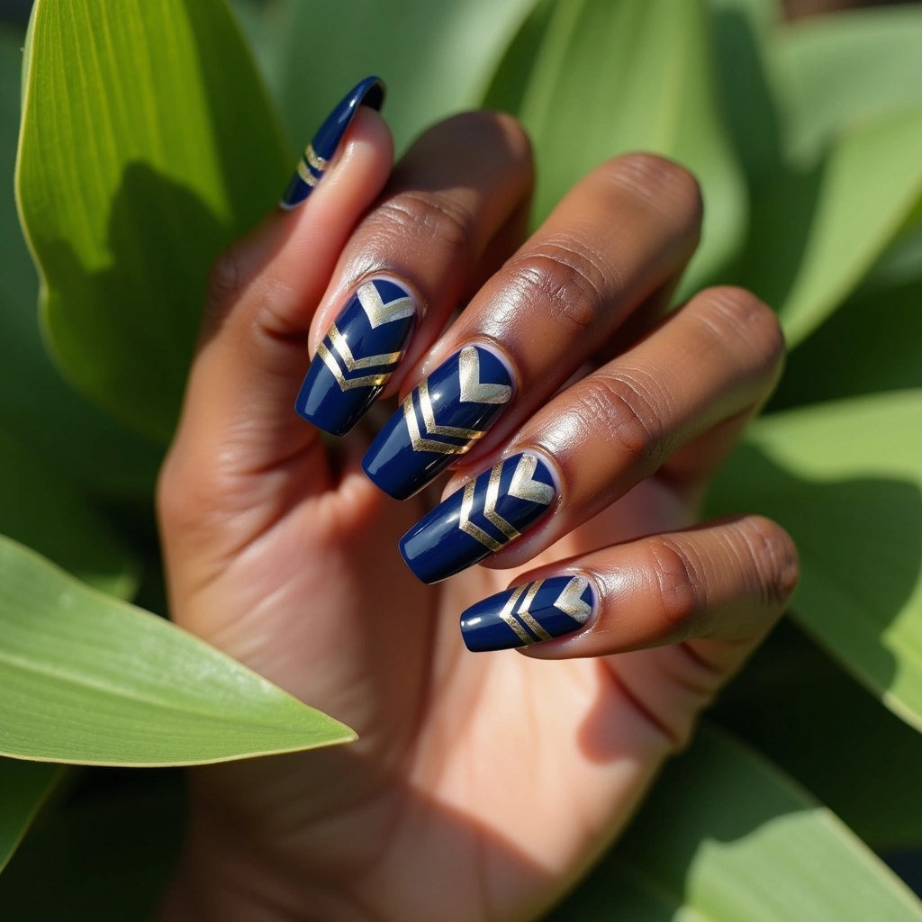 Bold Indigo Chevron