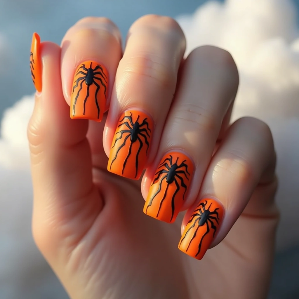 Spooky Orange And Black