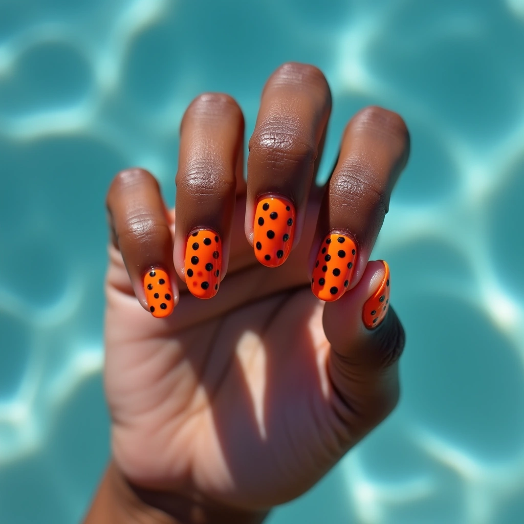 Playful Orange And Black
