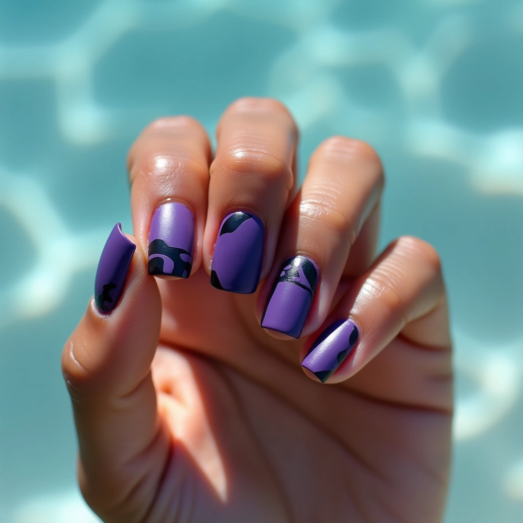Bold Purple And Black