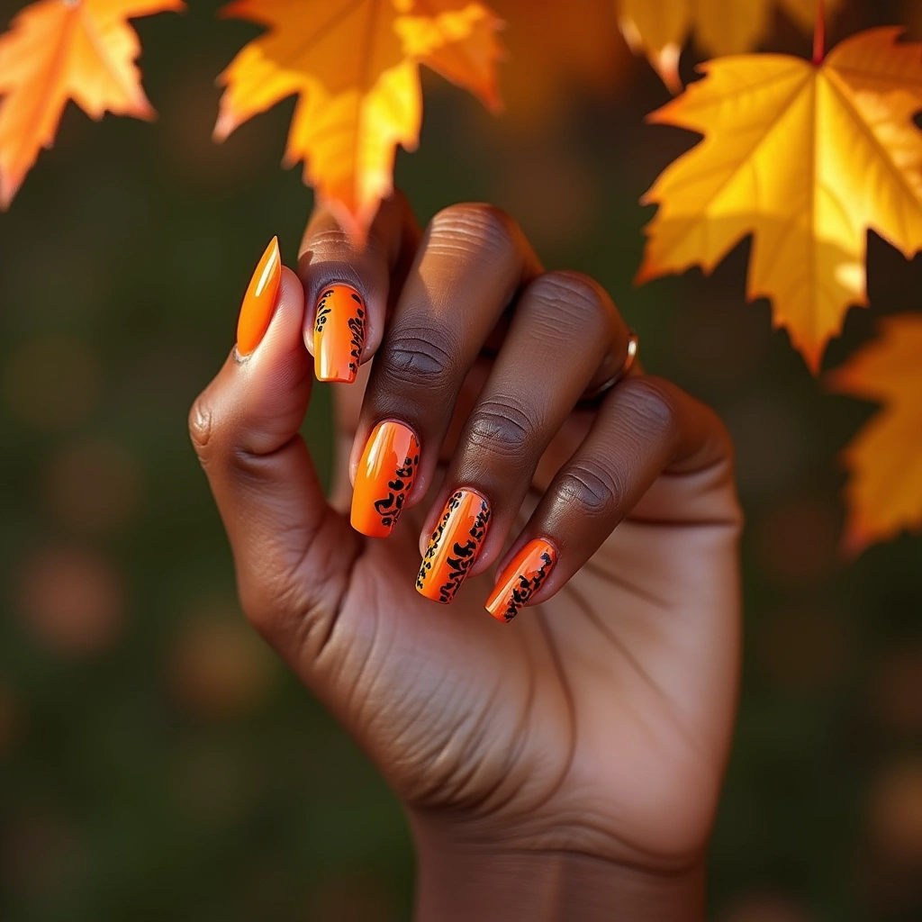 Tribal Orange And Black