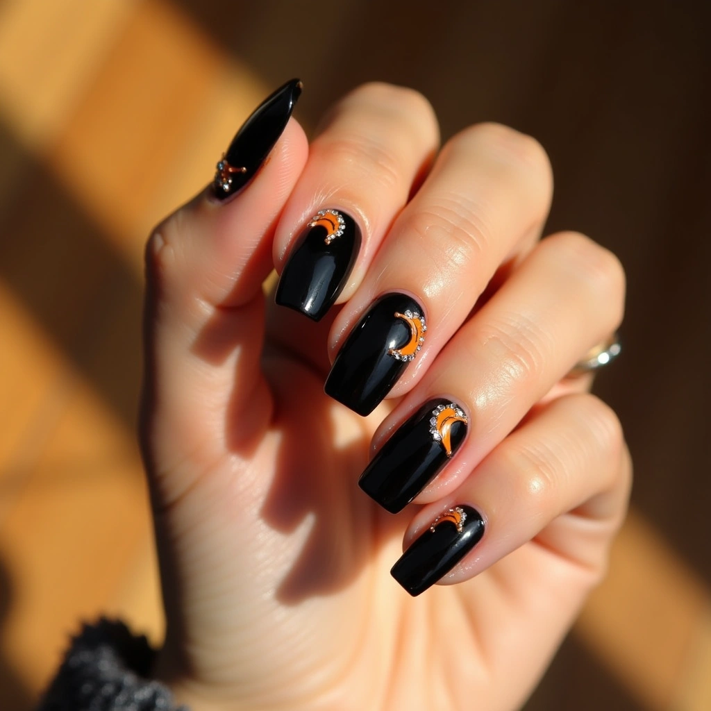 Sparkling Orange And Black
