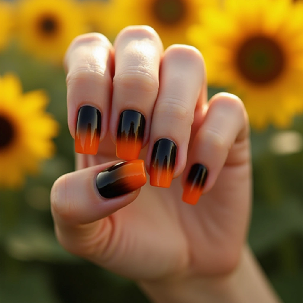 Gradient Orange And Black