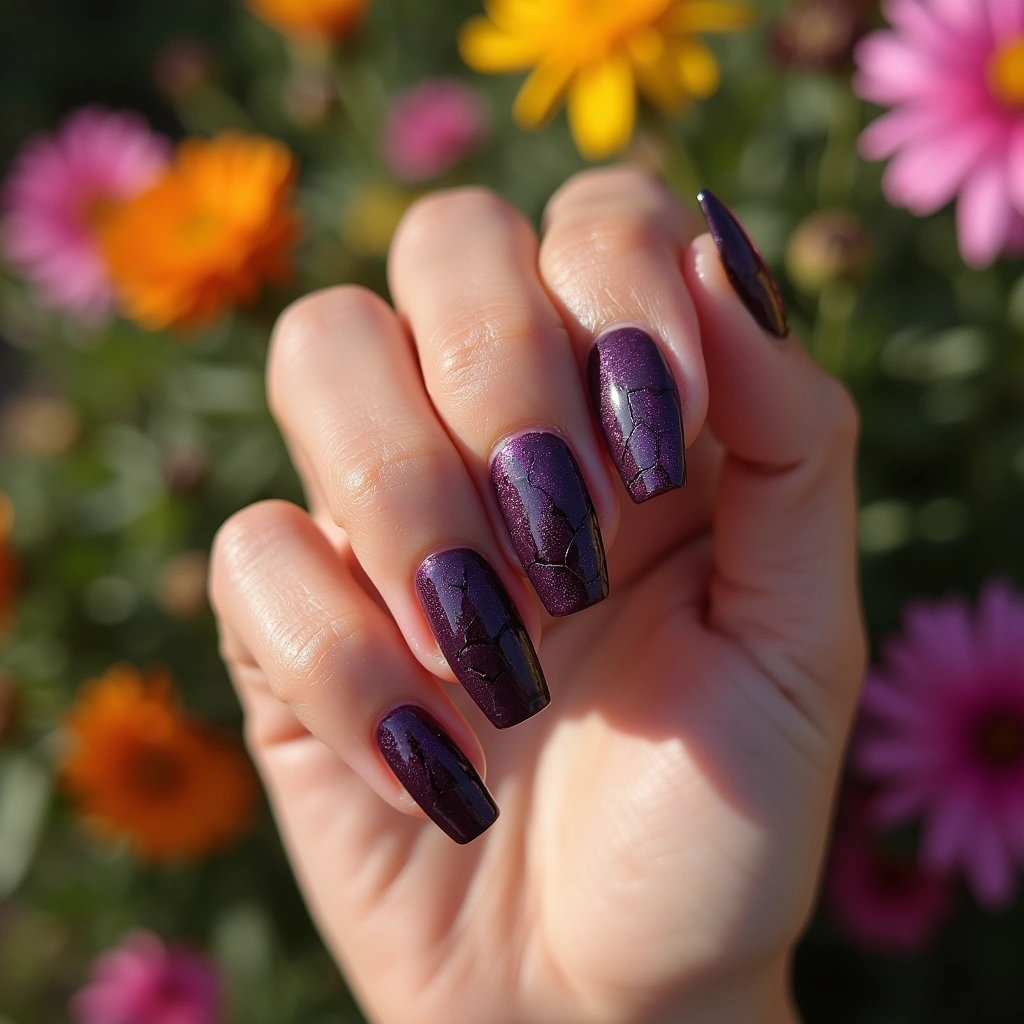 Edgy Purple And Black