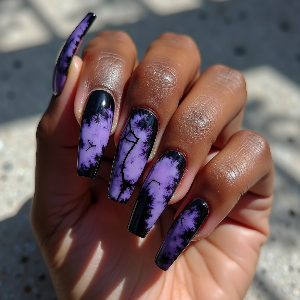 Vibrant Black And Purple