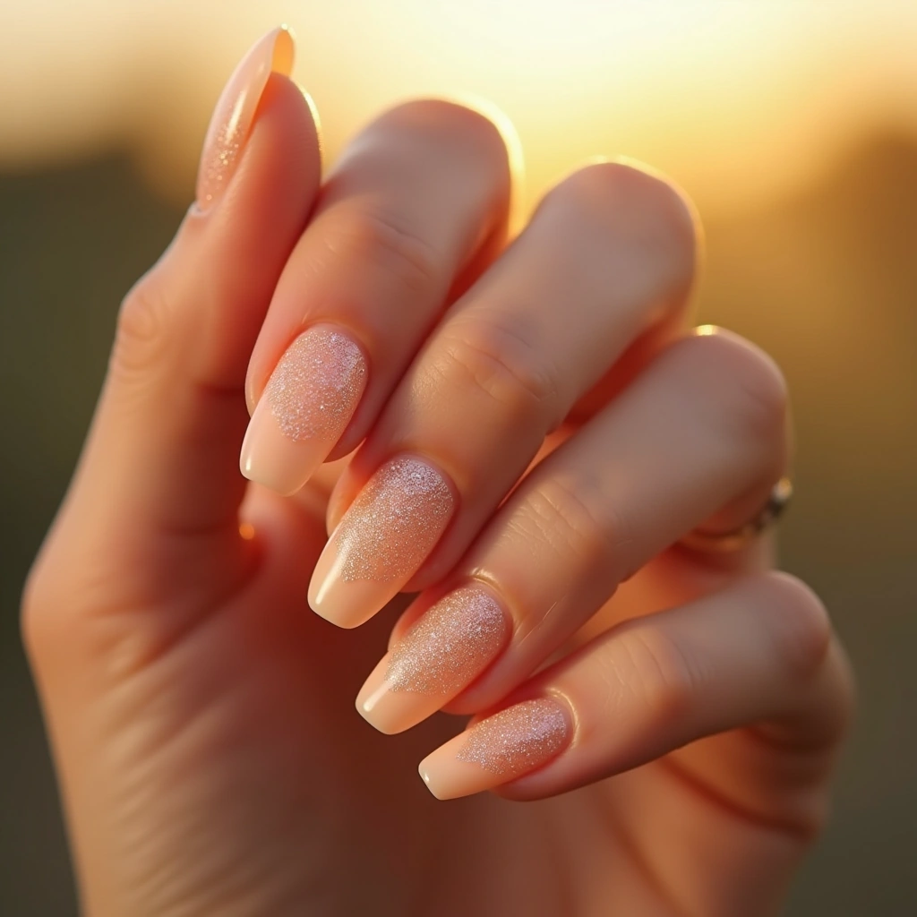 Korean Jelly Glitter Peach
