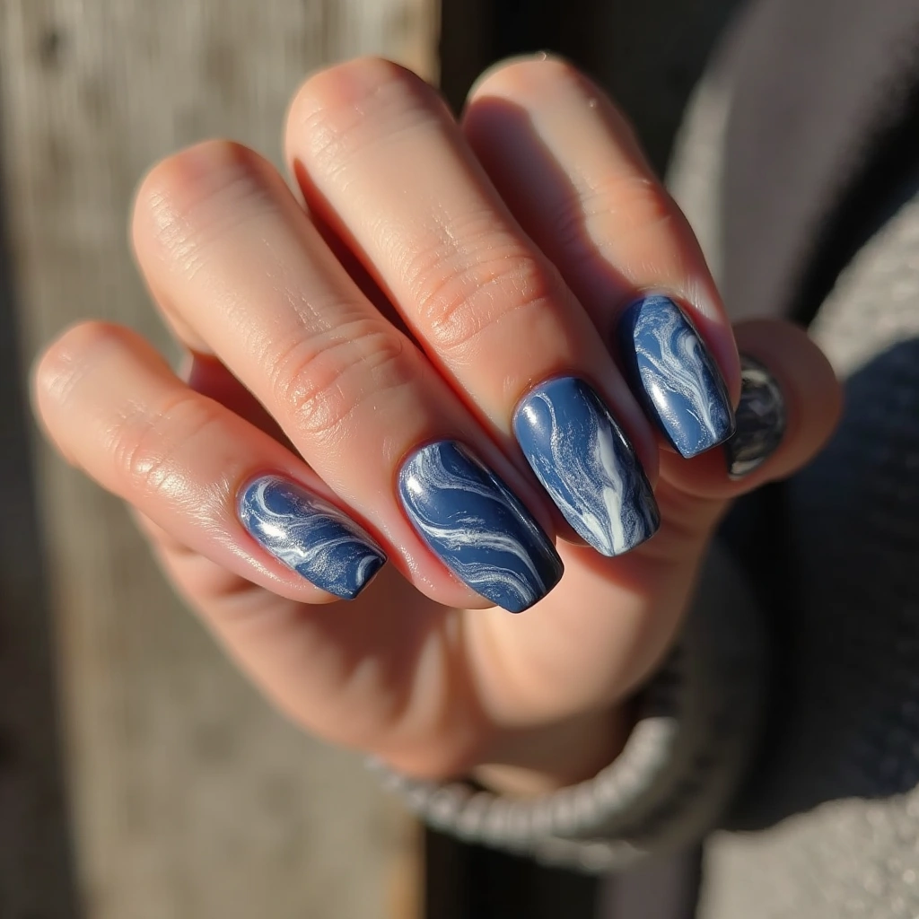 Artistic Indigo Marble