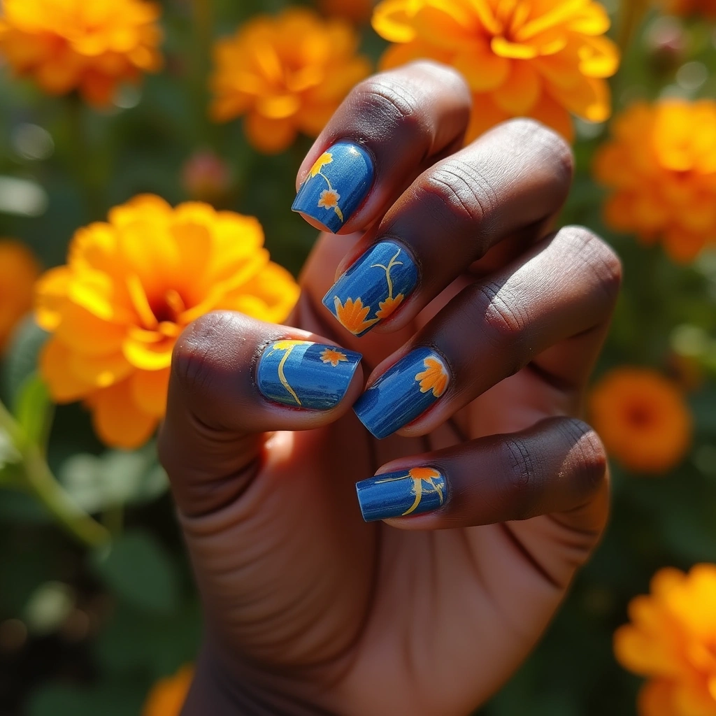 Bold Indigo Abstract
