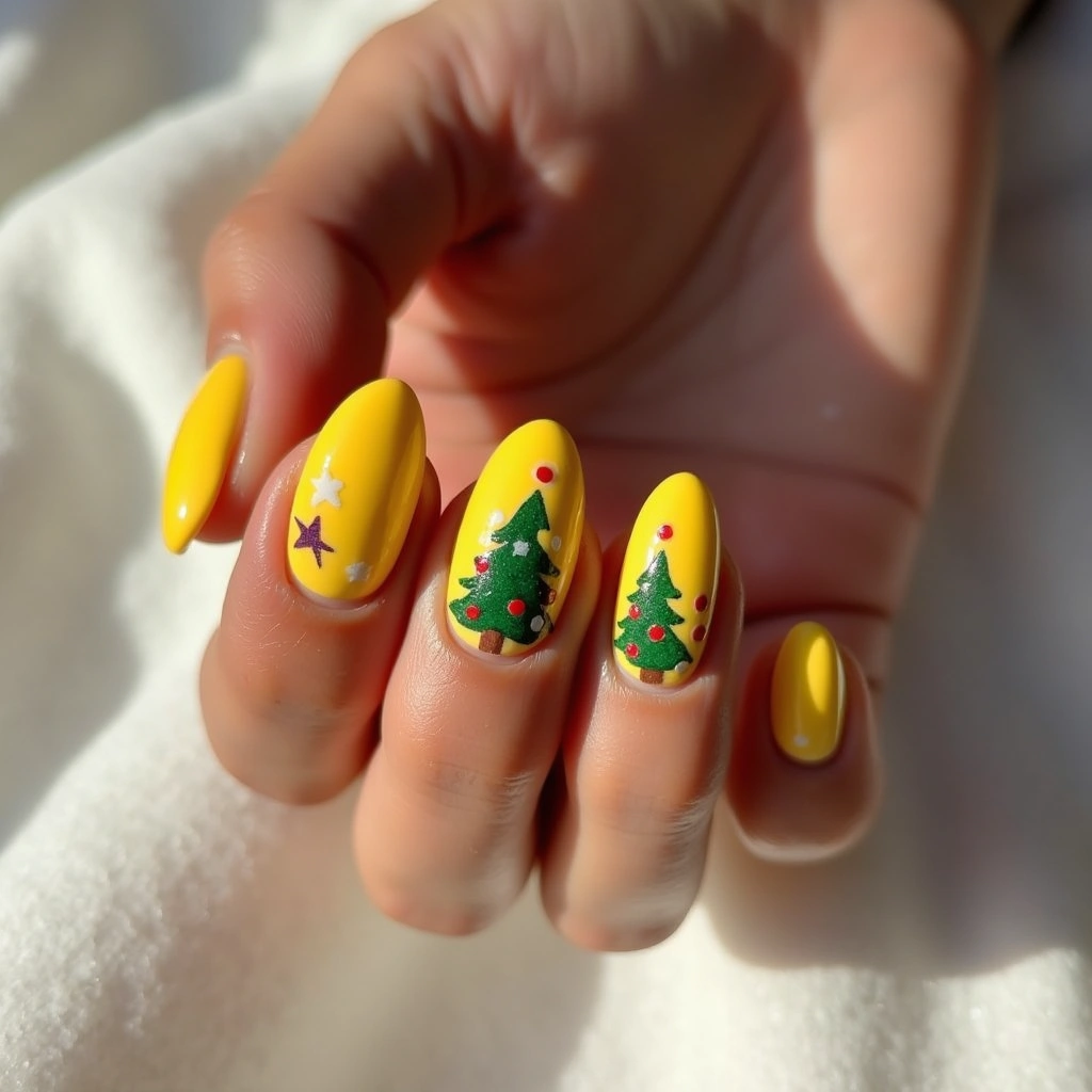 Playful Yellow Christmas Tree