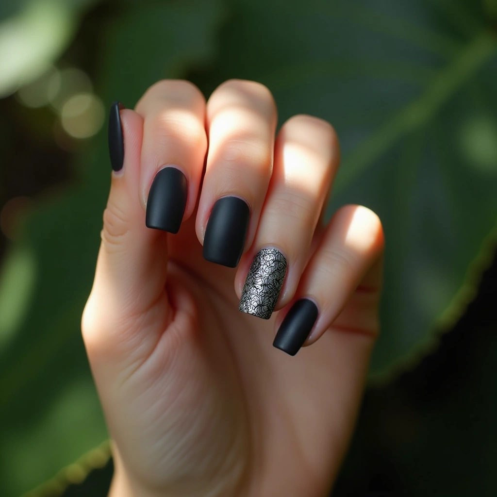 Modern Charcoal Lace