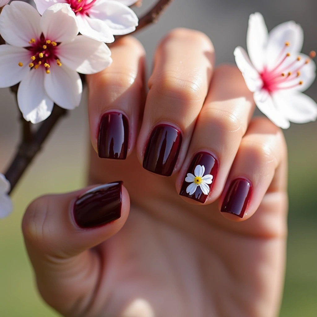 Floral Brown Acrylic