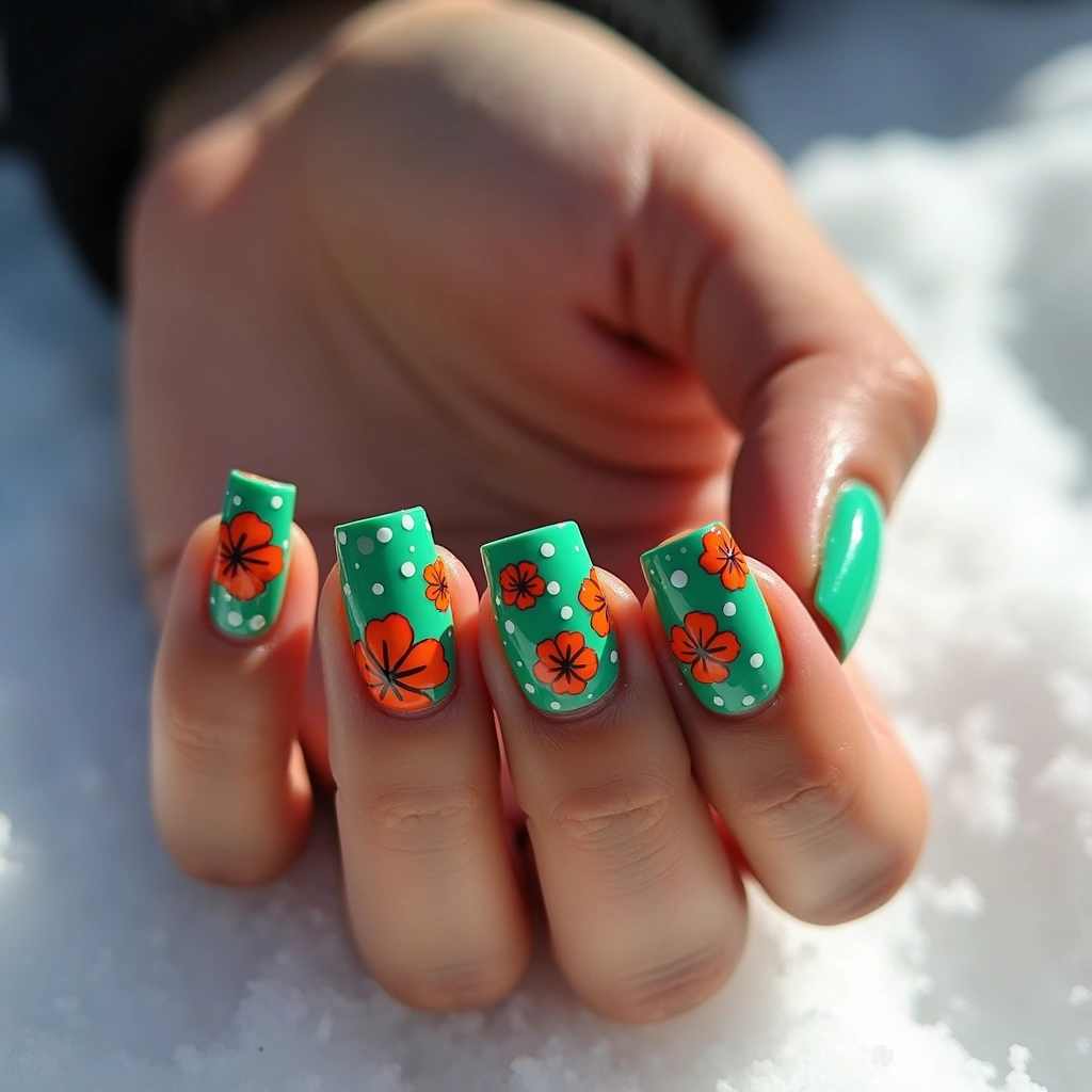 Green Hibiscus Flair