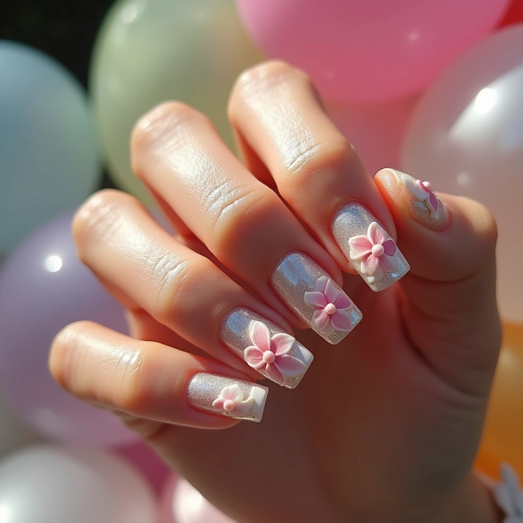 3D Floral Vanilla Chrome