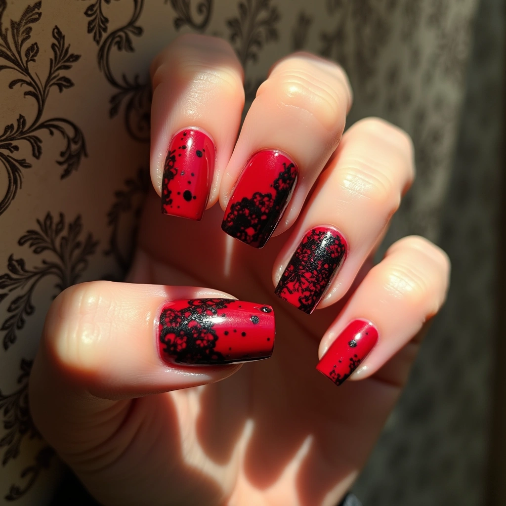 Gothic Blood Splatter Elegance