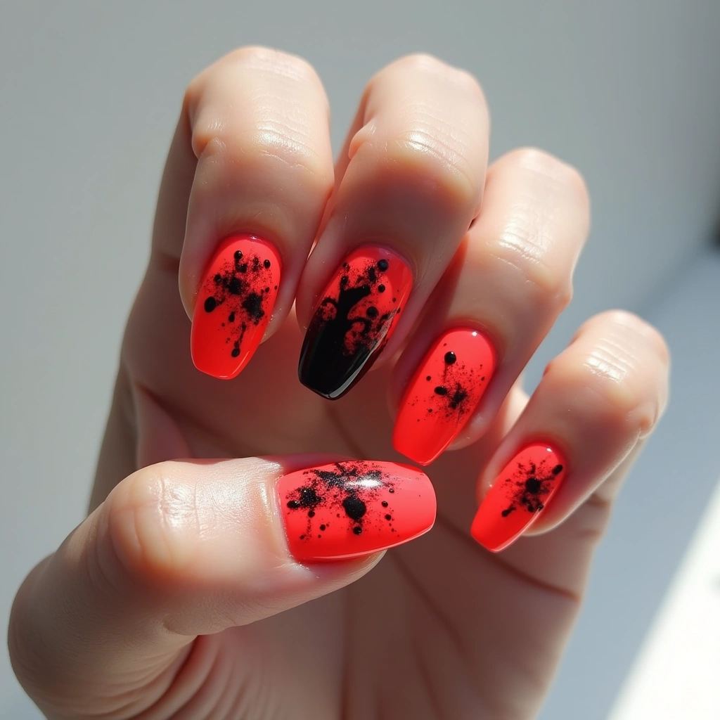 Bold Gradient Blood Art