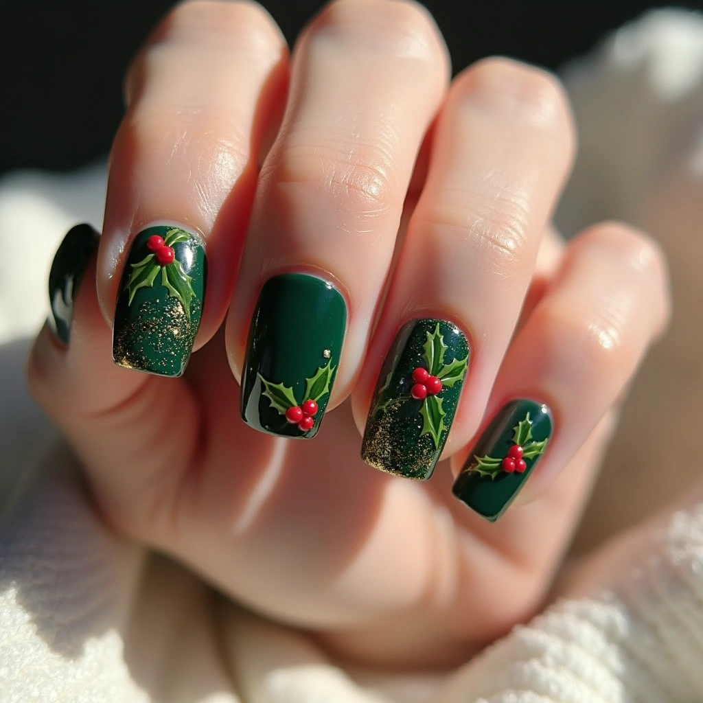 Holly Green Christmas French