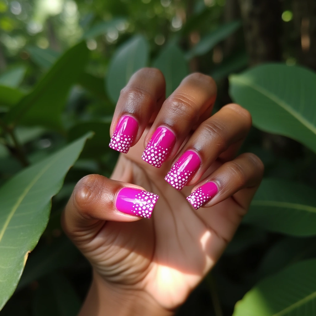 White Dots Ombre Base