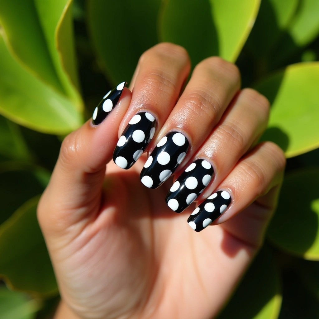 White Dots Bold Checkerboard