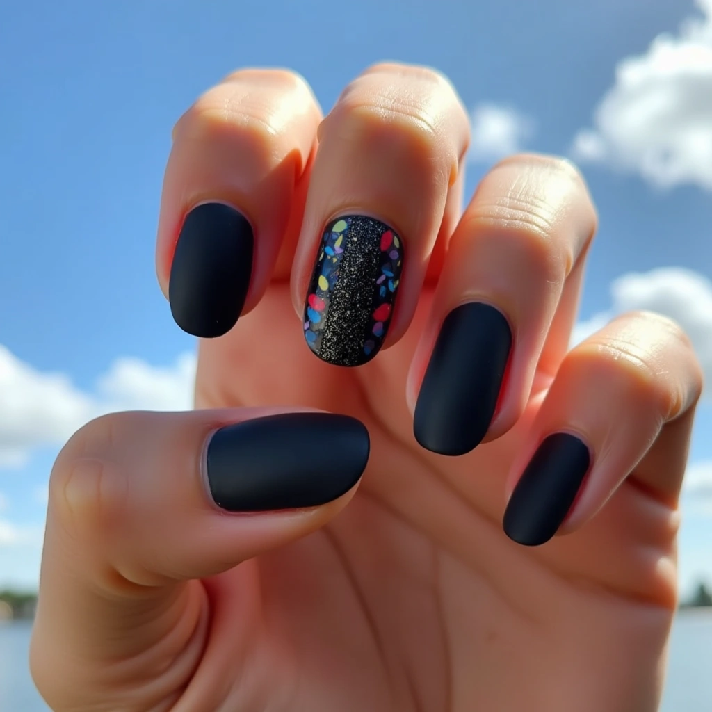 Black Glitter Art