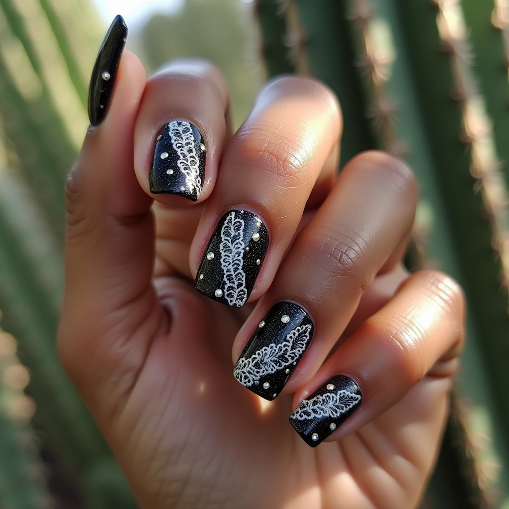 Black Glitter Vintage