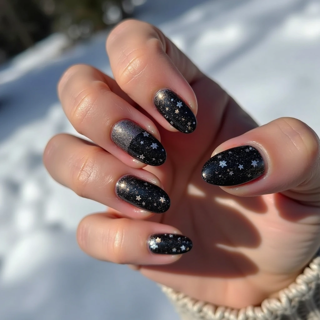 Black Glitter Festive