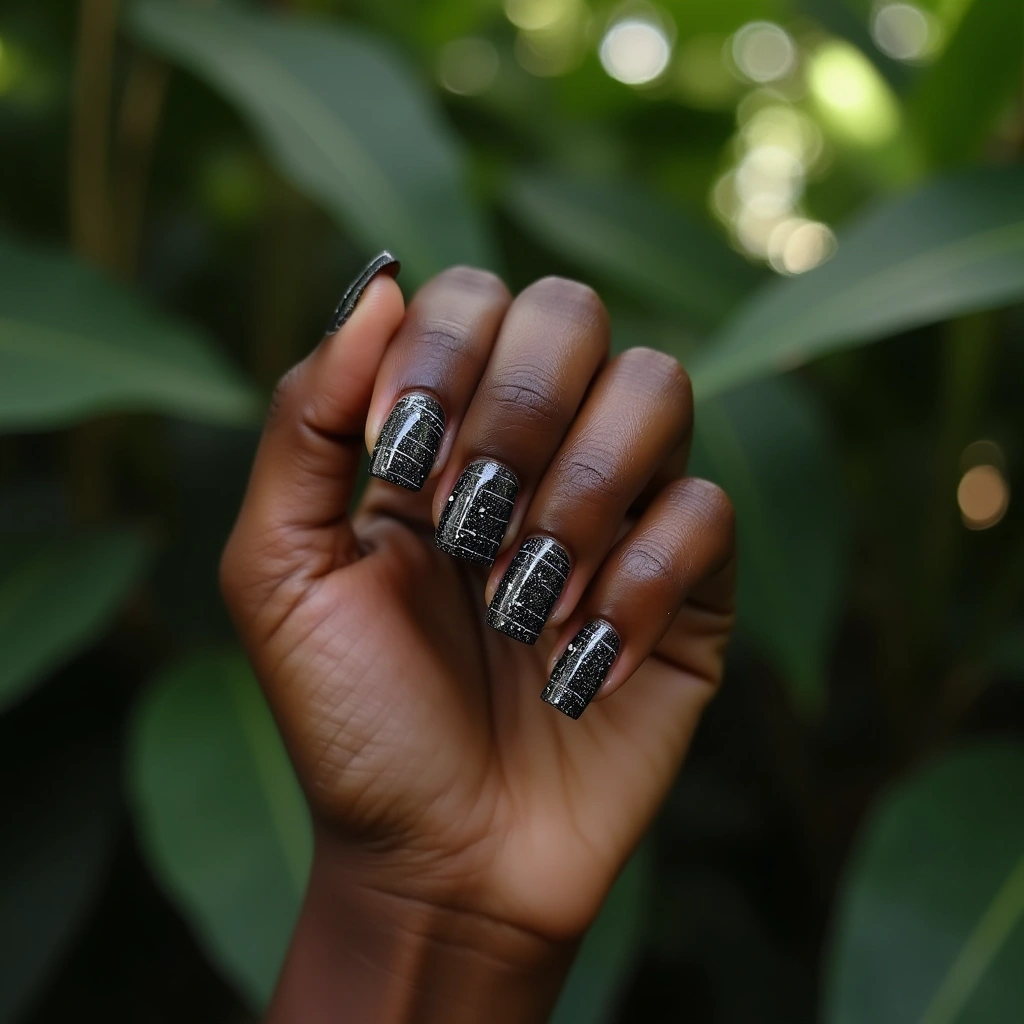 Black Glitter Minimal