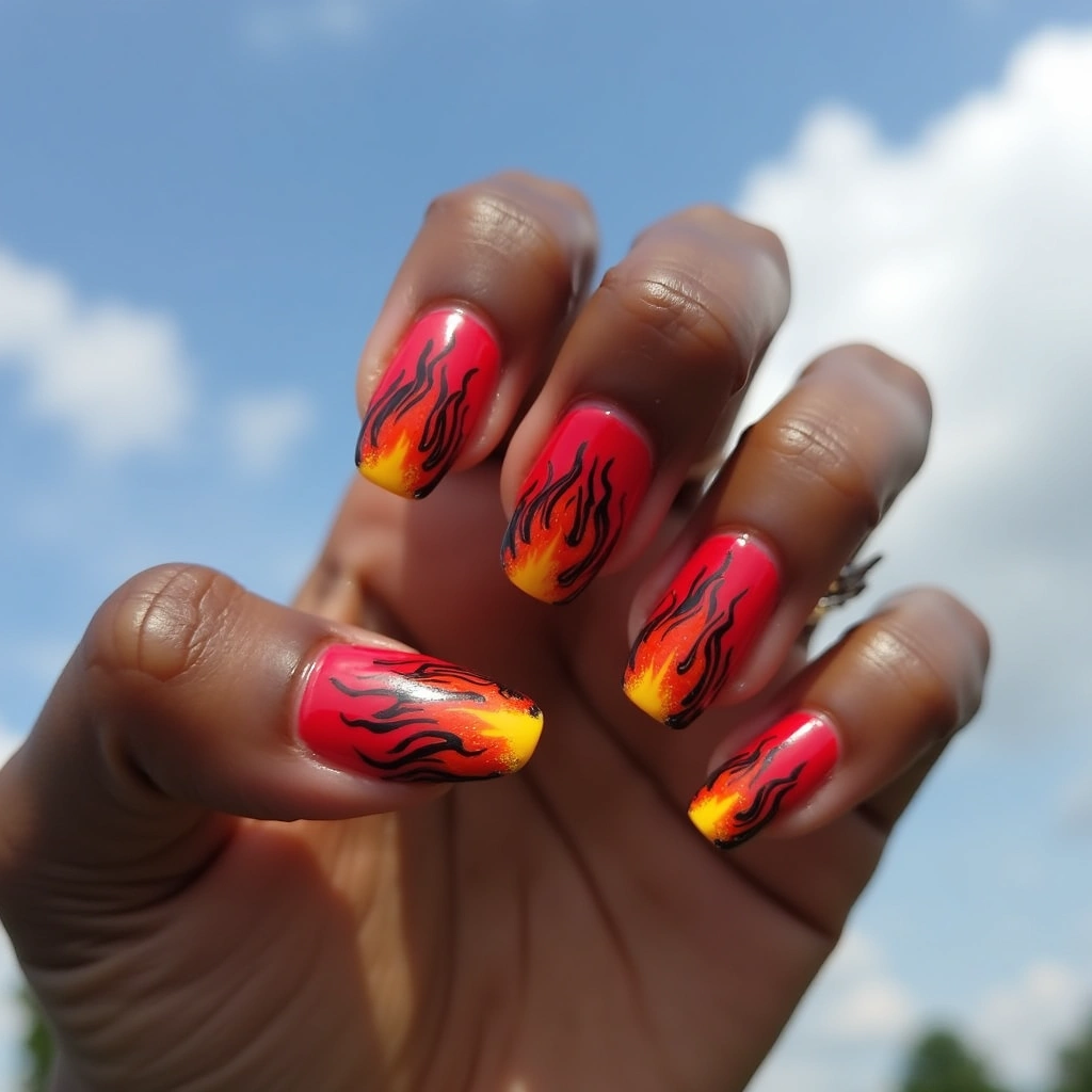 Dramatic Fiery Swirl