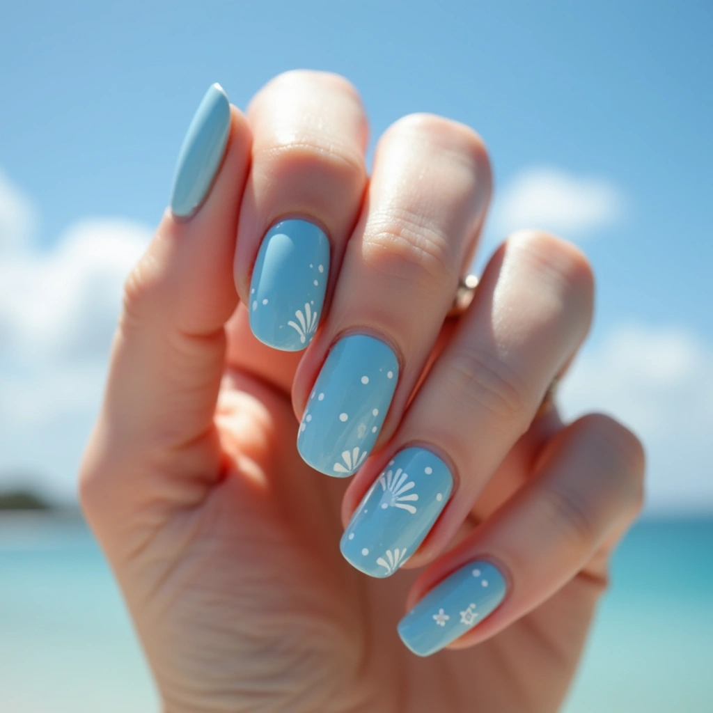 Beachy Blue Dashes