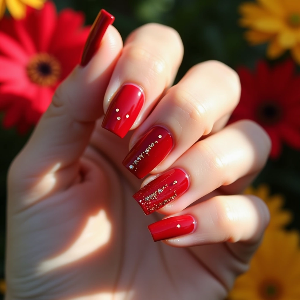 Glamorous Red Dashes